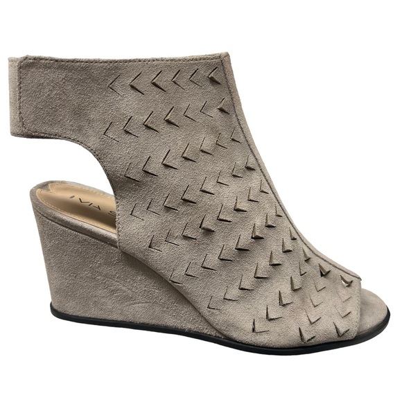 Via Spiga Perforated Suede Wedges Size 9 - Picture 1 of 8